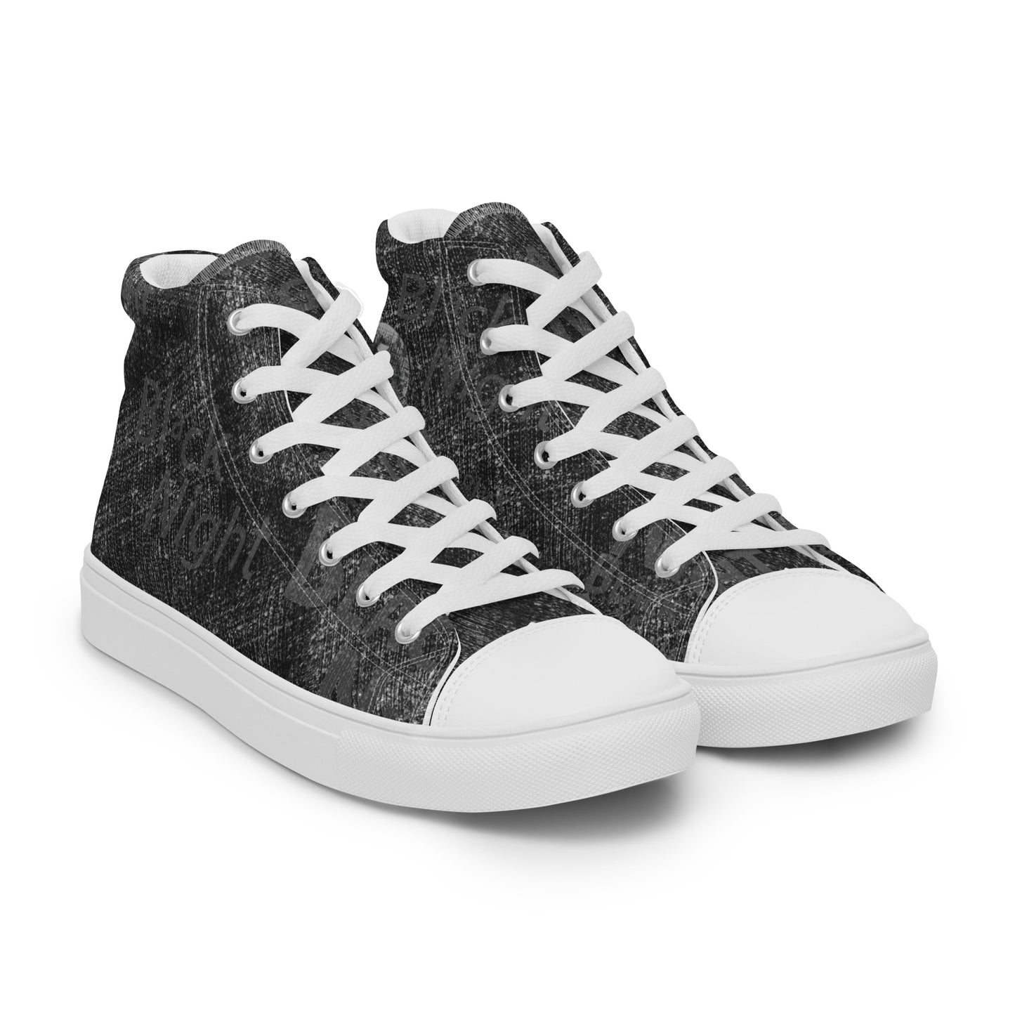 Baskets hautes en toile homme "Spring Black Night"