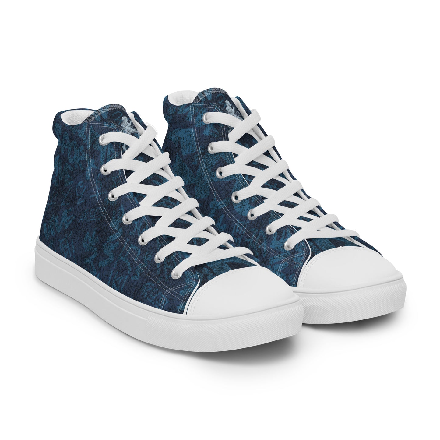 Baskets hautes en toile homme "Spring Blue Night"