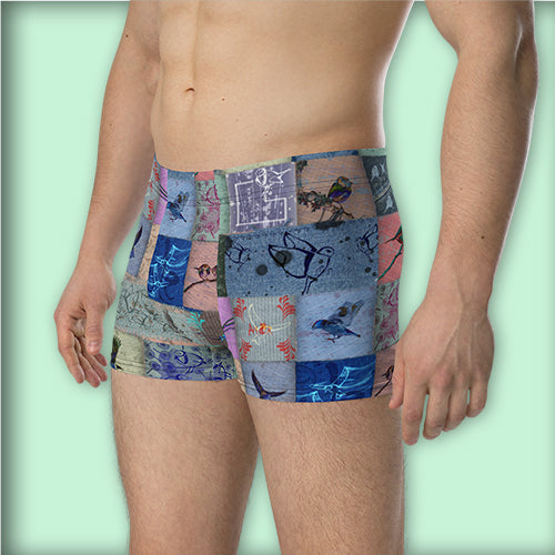 Boxer " Patchwork oiseaux"