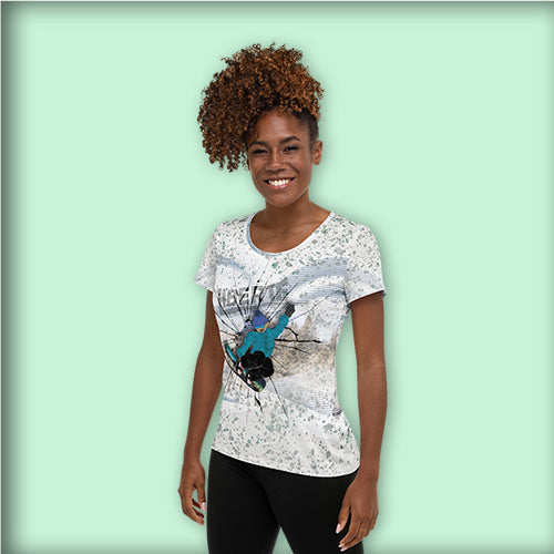 T-shirt de sport "Snowboard Fun"🏄