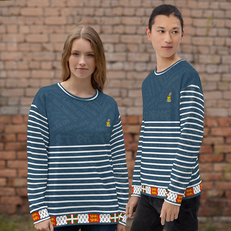 Sweat-shirt unisexe "St Pierre et Miquelon Blue"