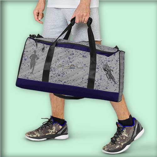 Sac de sport ou de voyage "Triathlon gris/bleu"