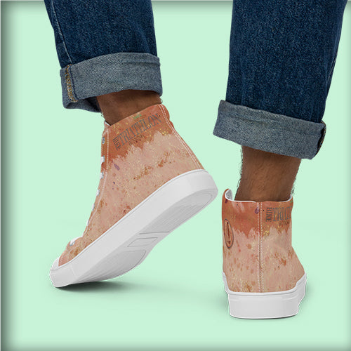 Baskets hautes en toile homme "Tri Brun"