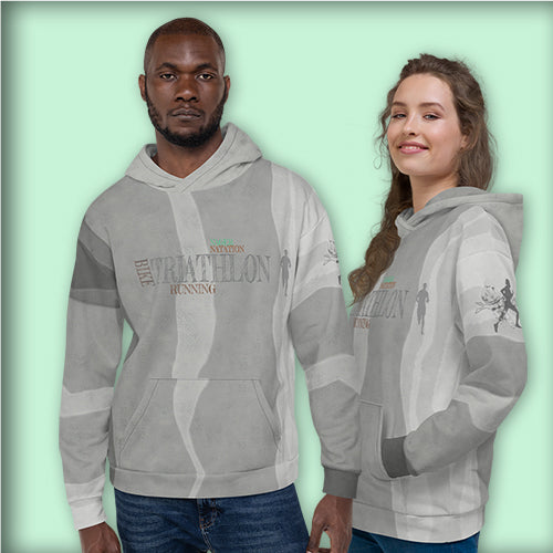 Sweat à Capuche Unisexe "Tri Gris"