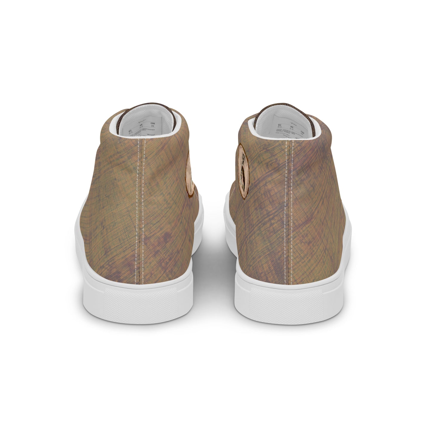 Baskets hautes en toile femme "Ombrelle Brun"