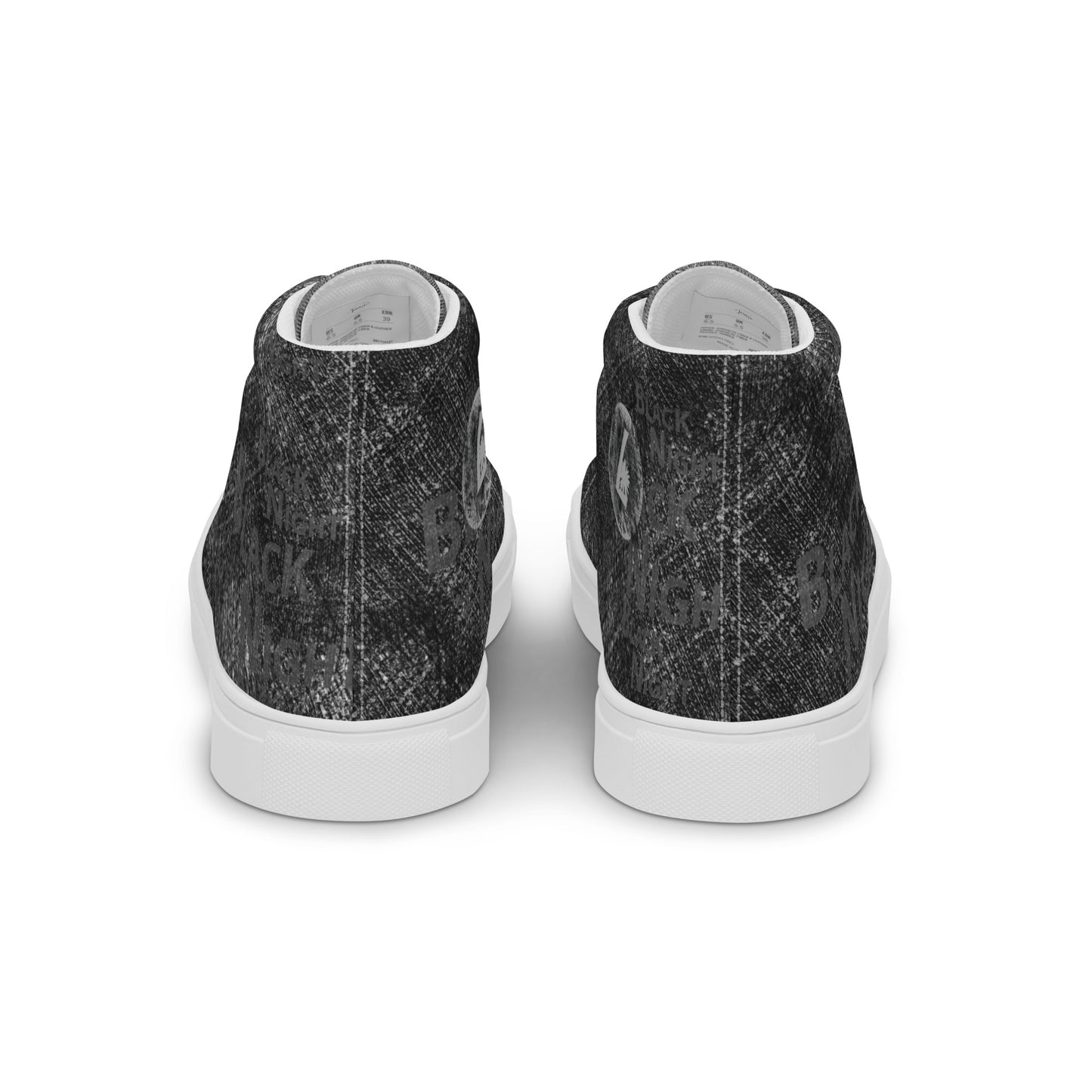 Baskets hautes en toile femme " Spring Black Night"