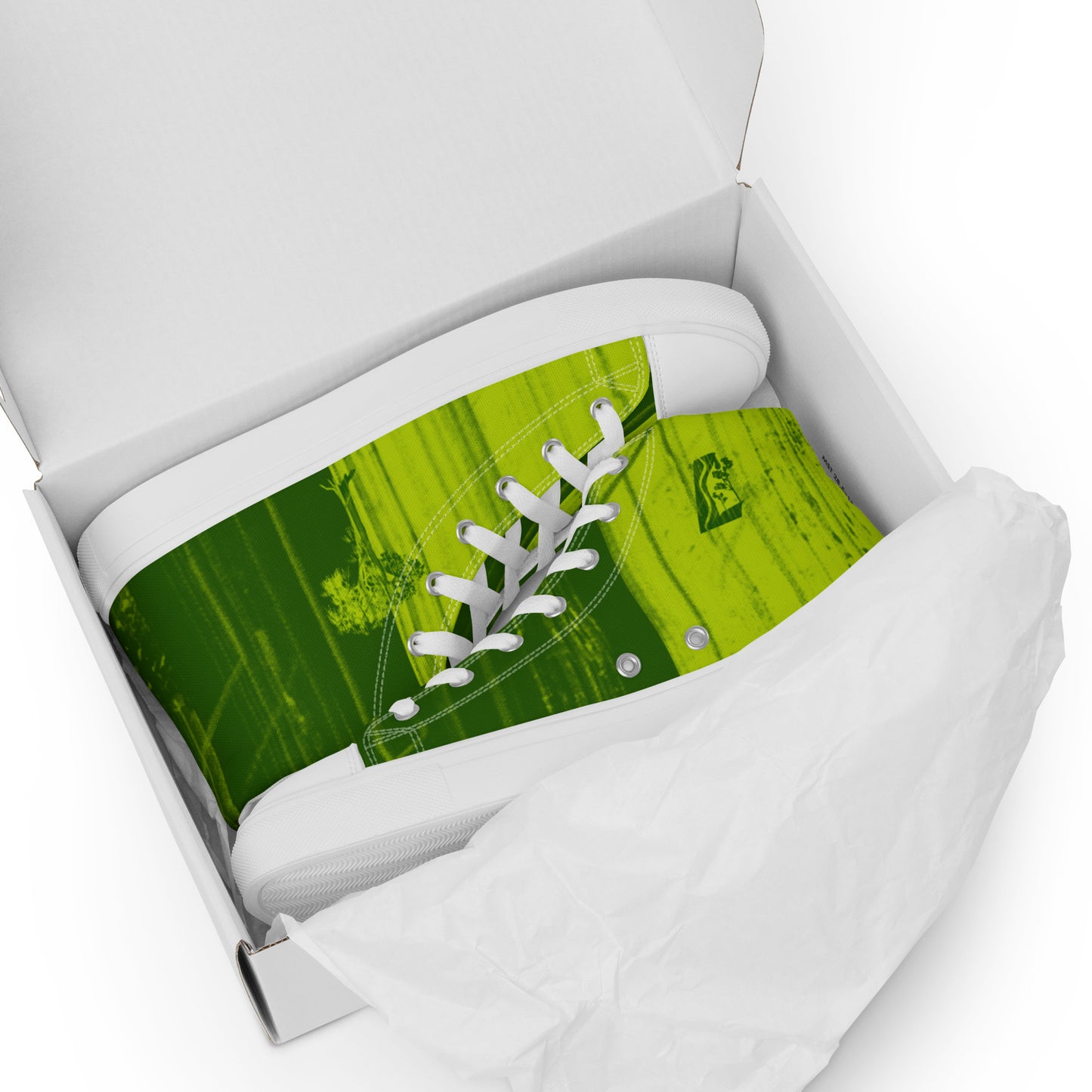 Baskets hautes en toile femme "Green Duo"