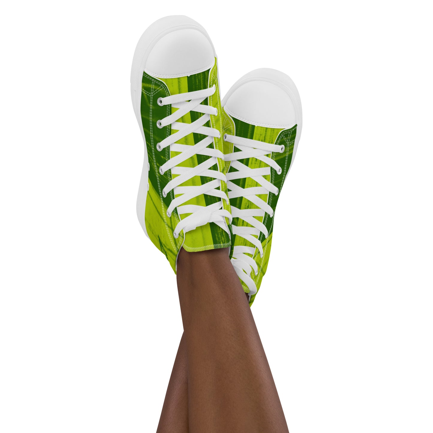 Baskets hautes en toile femme "Green Duo"