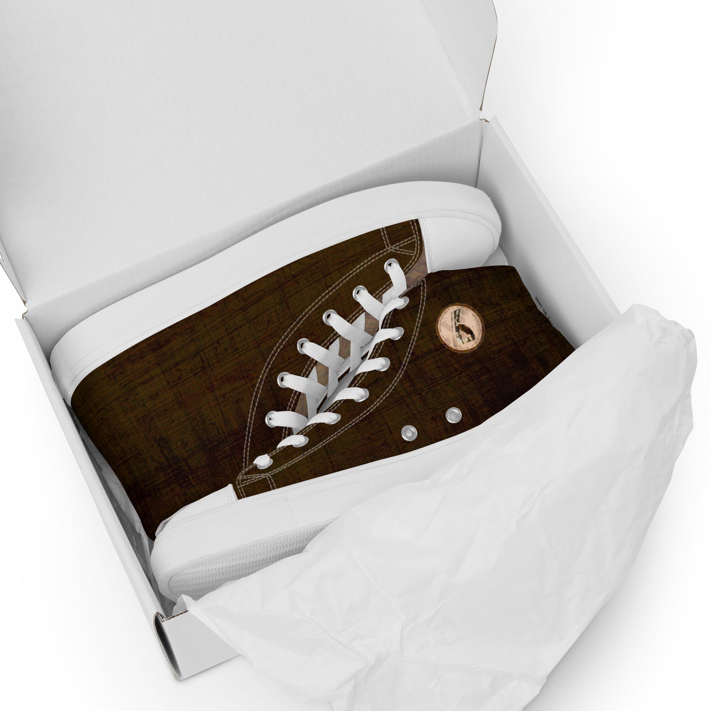 Baskets hautes en toile femme "Ombrelle foncé"