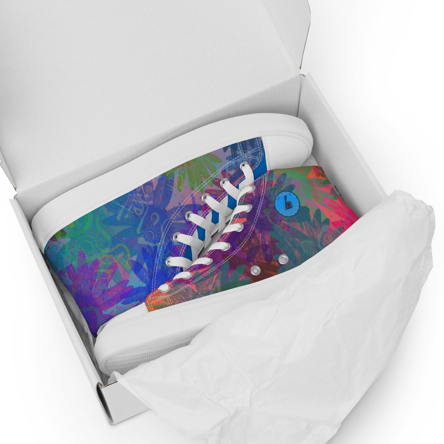 Baskets hautes en toile femme "Sun"