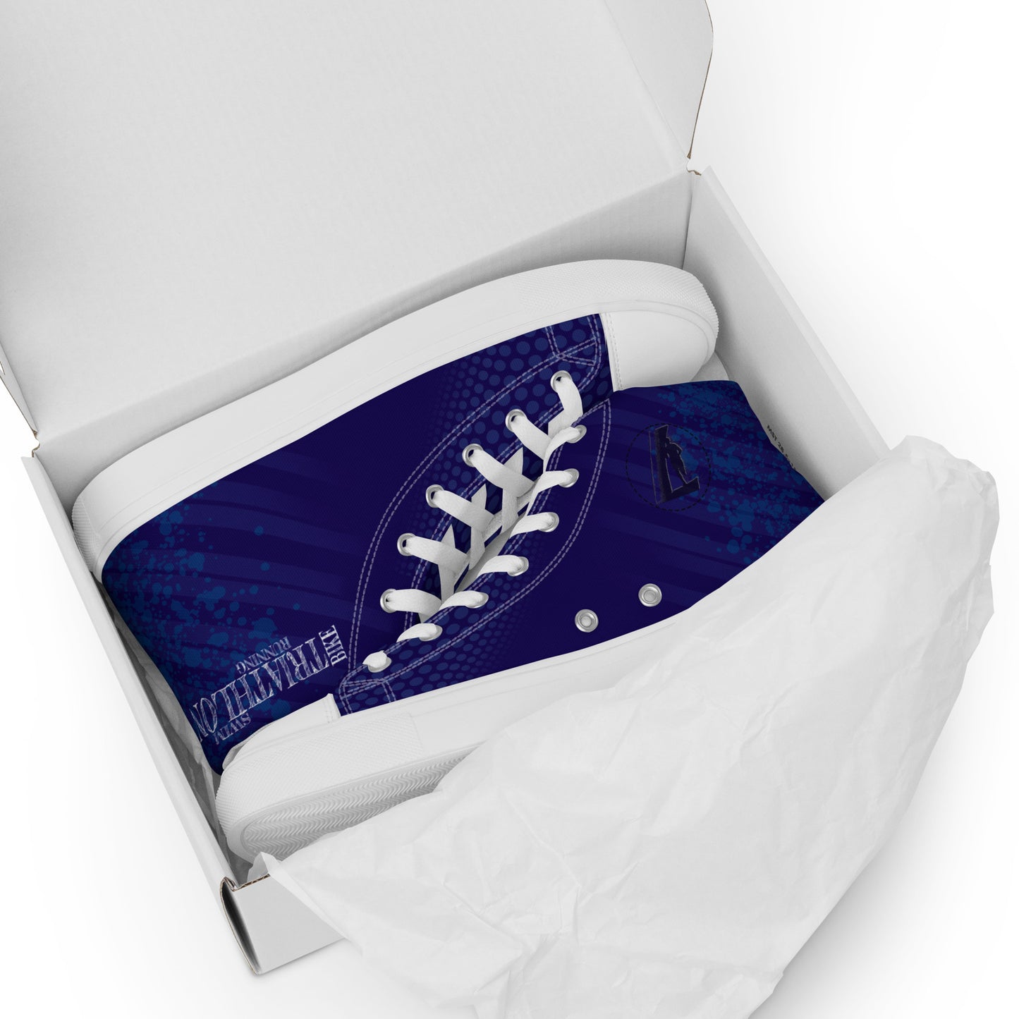 Baskets hautes en toile femme "Tri Blue"
