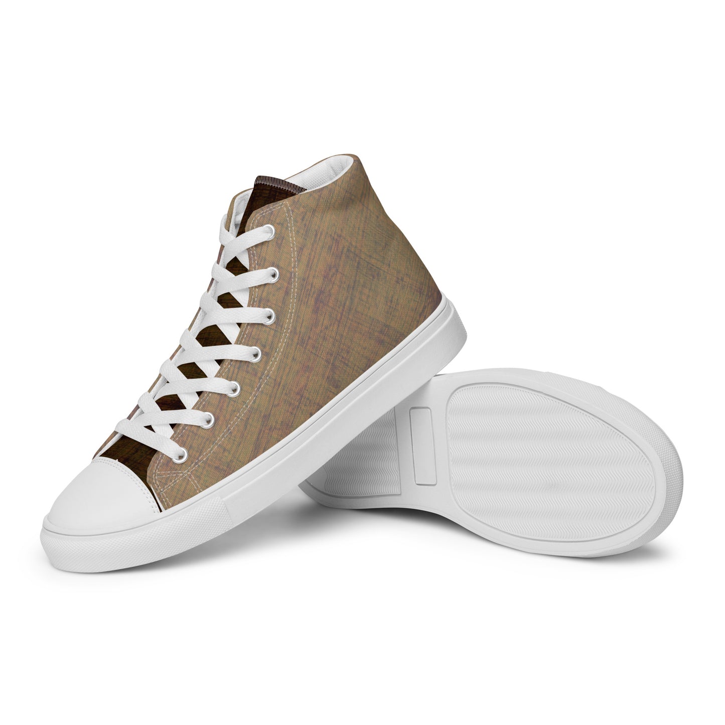 Baskets hautes en toile femme "Ombrelle Brun"