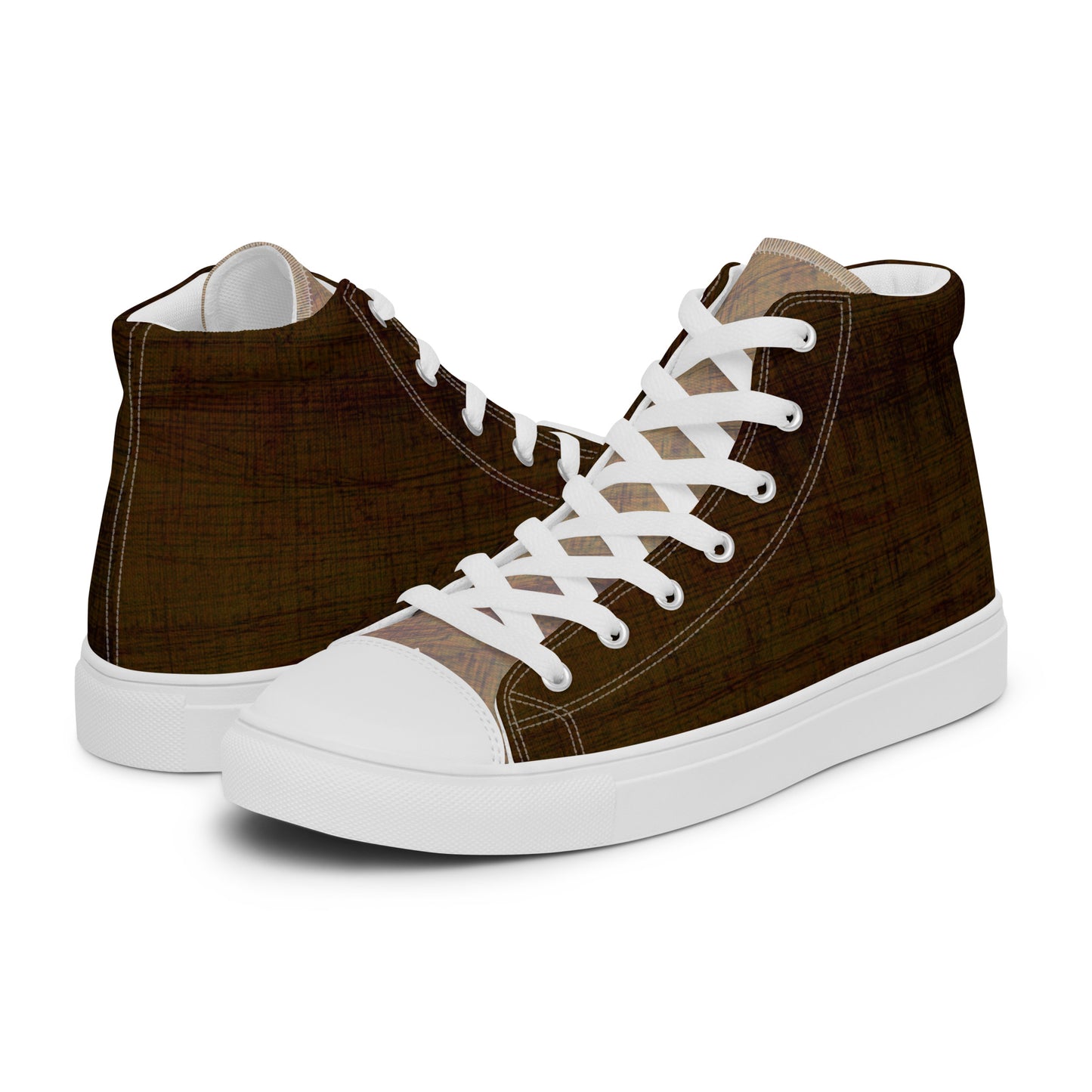 Baskets hautes en toile femme "Ombrelle foncé"