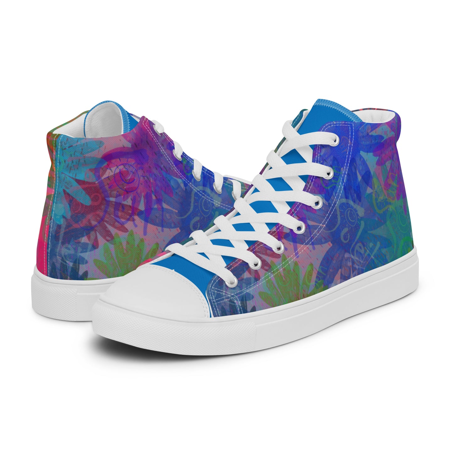 Baskets hautes en toile femme "Sun"