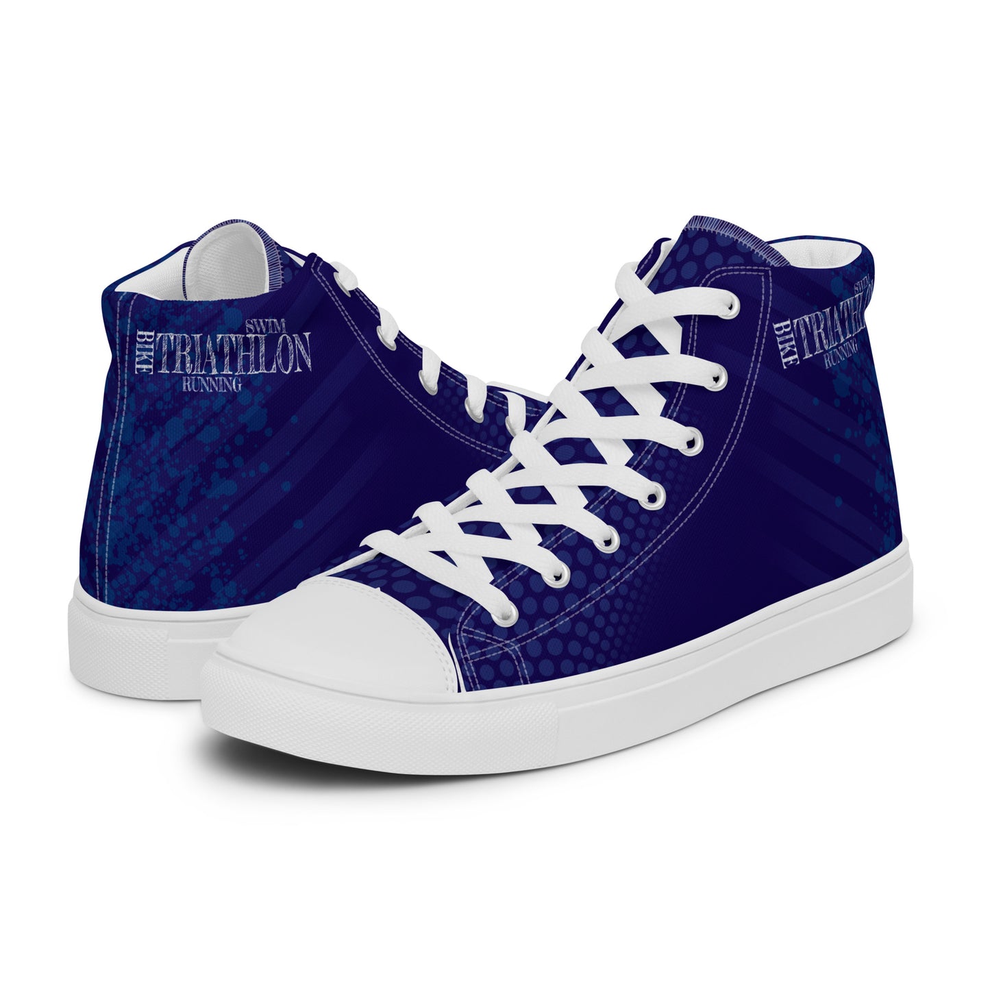 Baskets hautes en toile femme "Tri Blue"