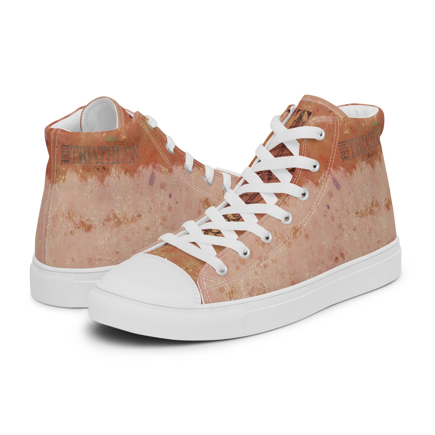 Baskets hautes en toile femme "Tri Brun"