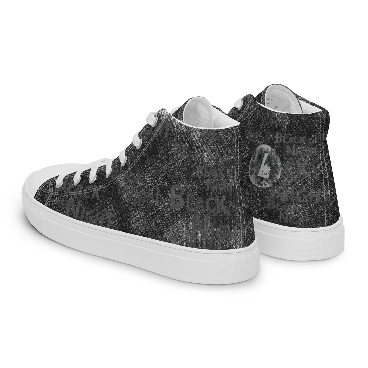 Baskets hautes en toile femme " Spring Black Night"