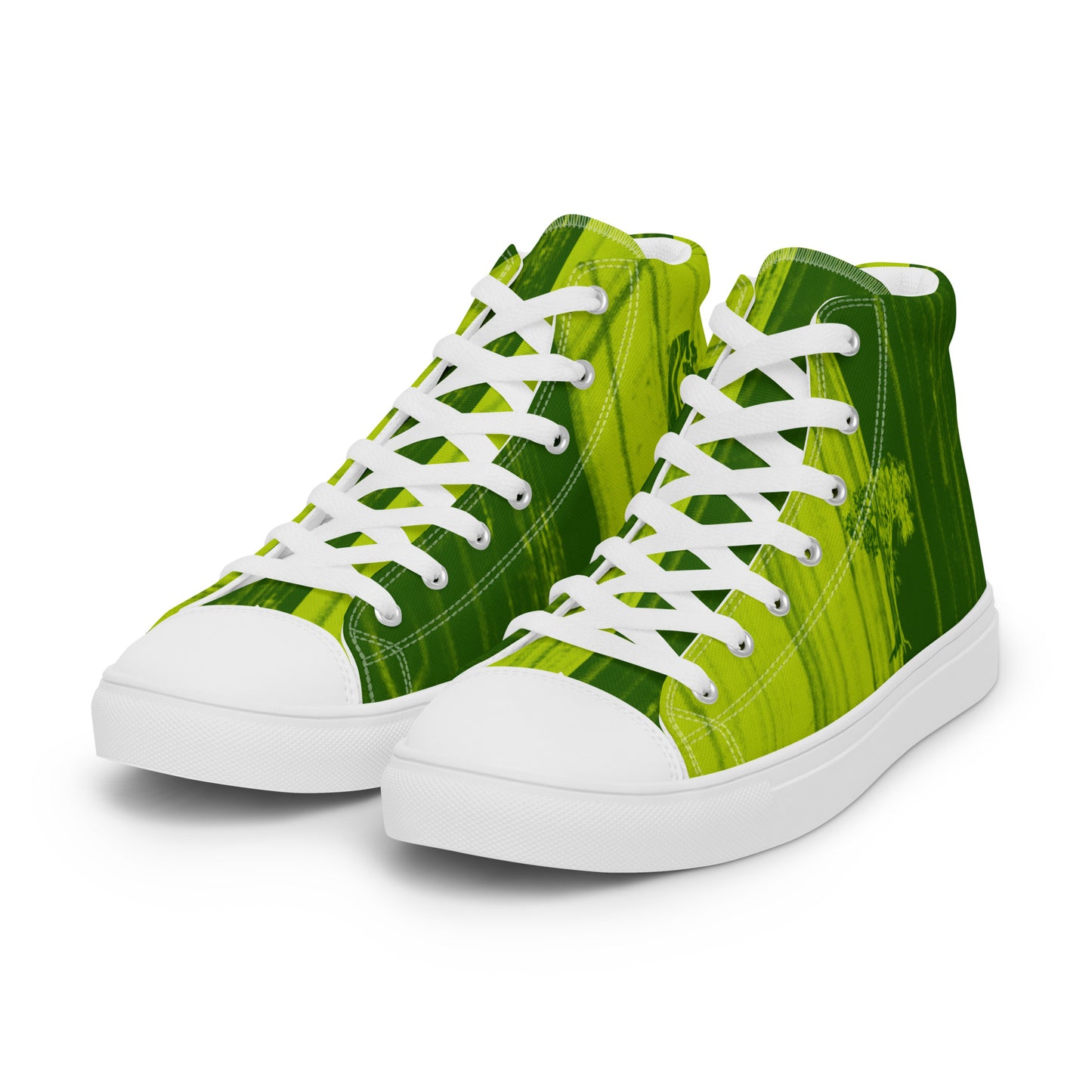 Baskets hautes en toile femme "Green Duo"