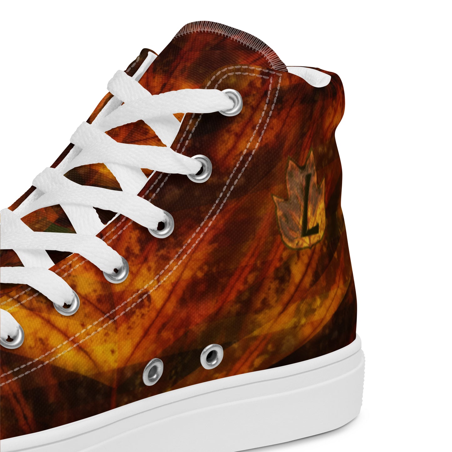 Baskets hautes en toile femme "Fall Red"