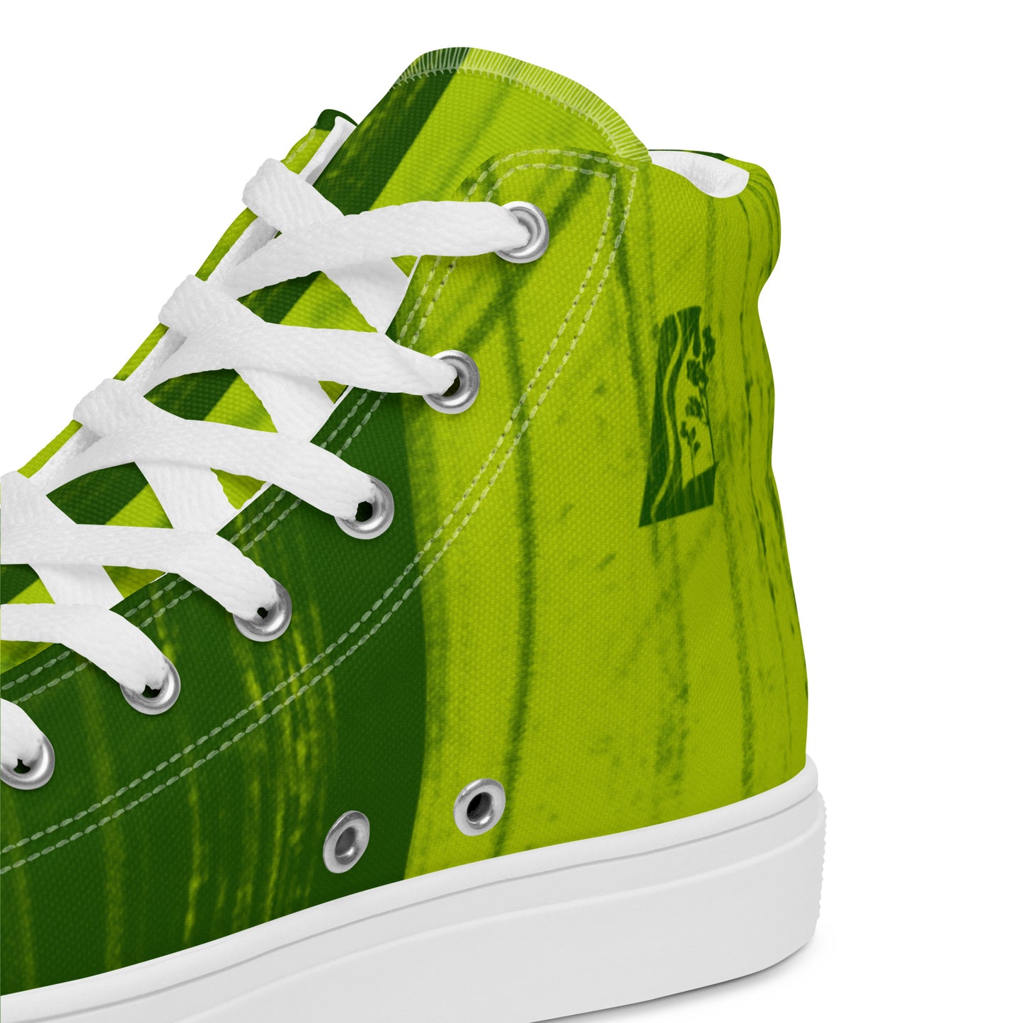 Baskets hautes en toile femme "Green Duo"