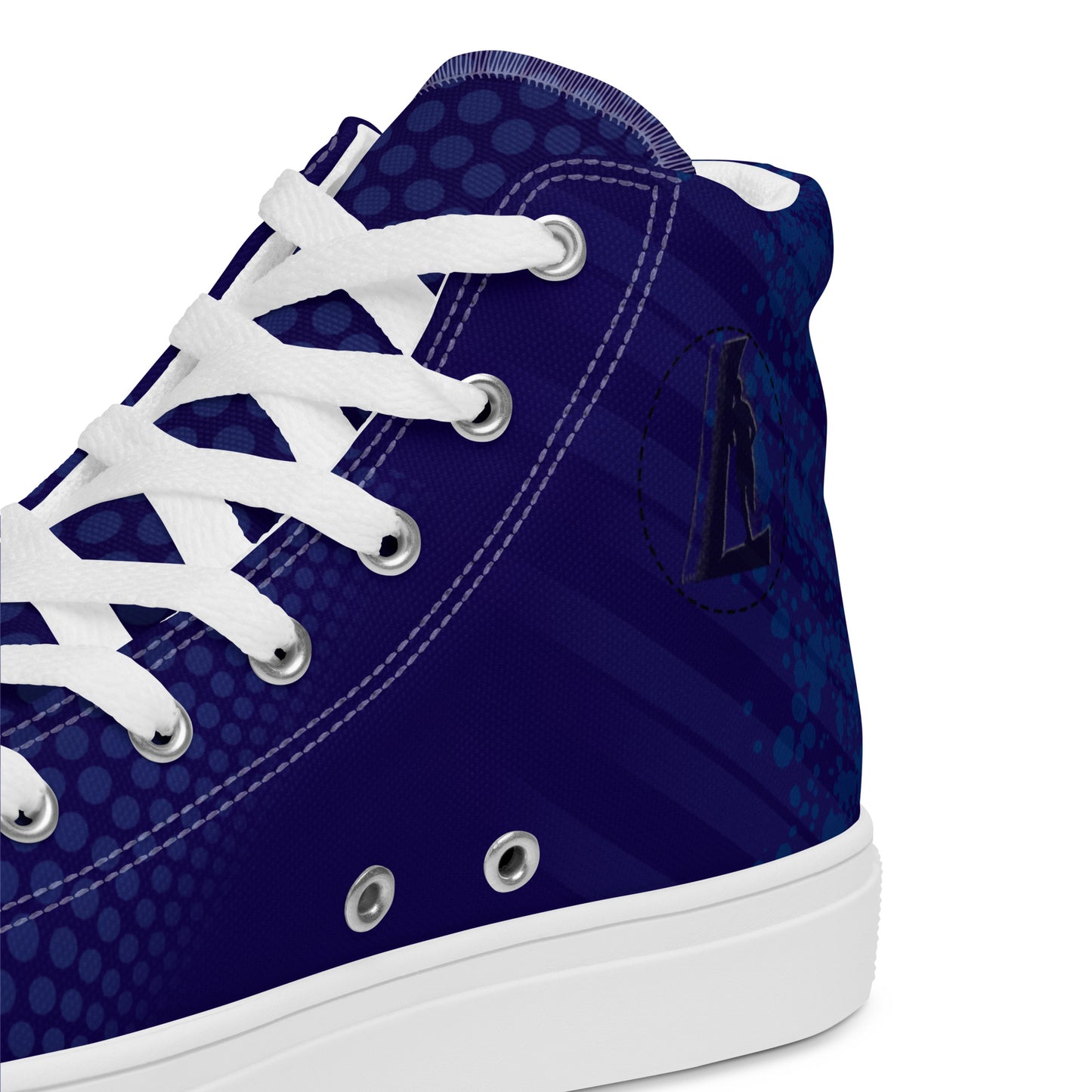 Baskets hautes en toile femme "Tri Blue"