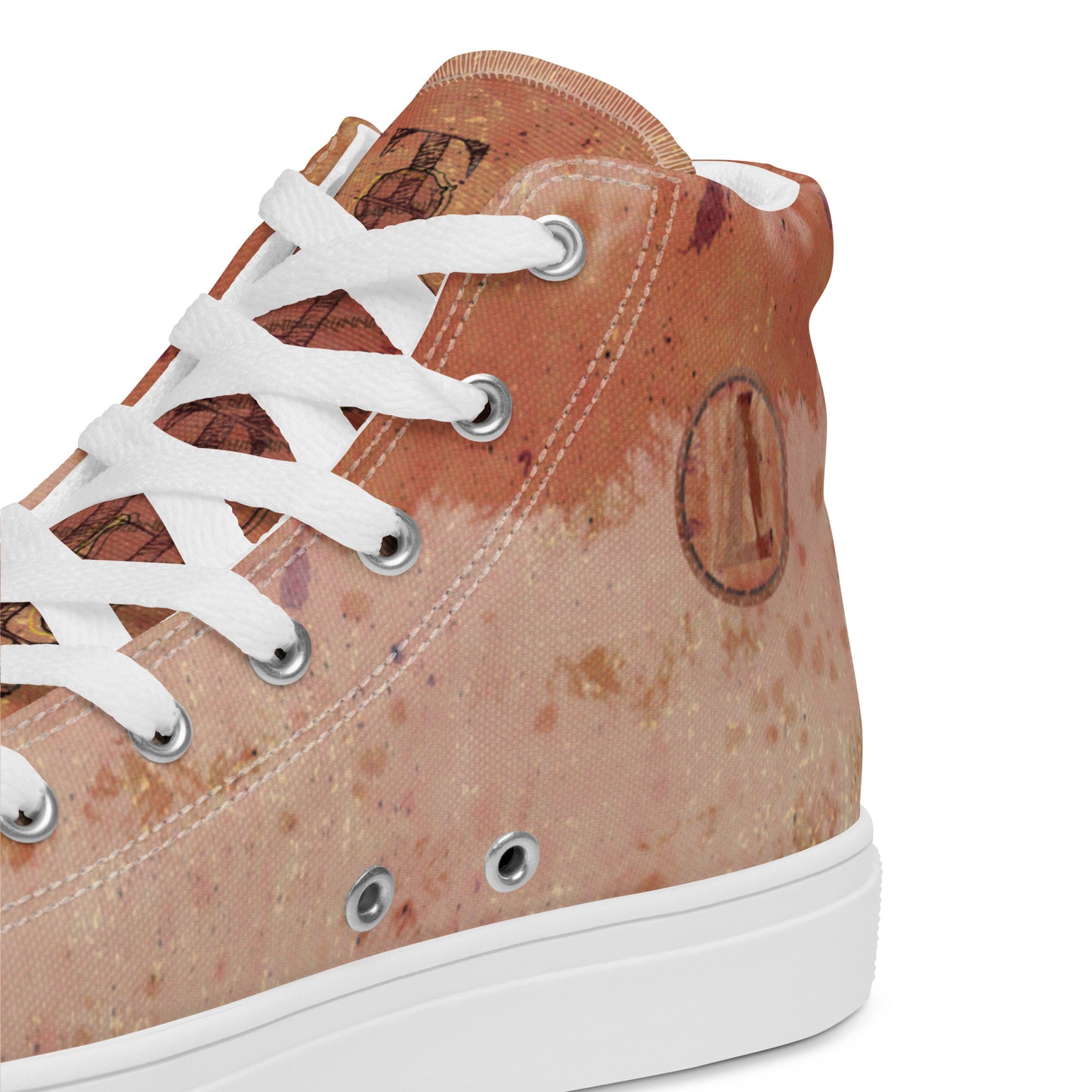 Baskets hautes en toile femme "Tri Brun"