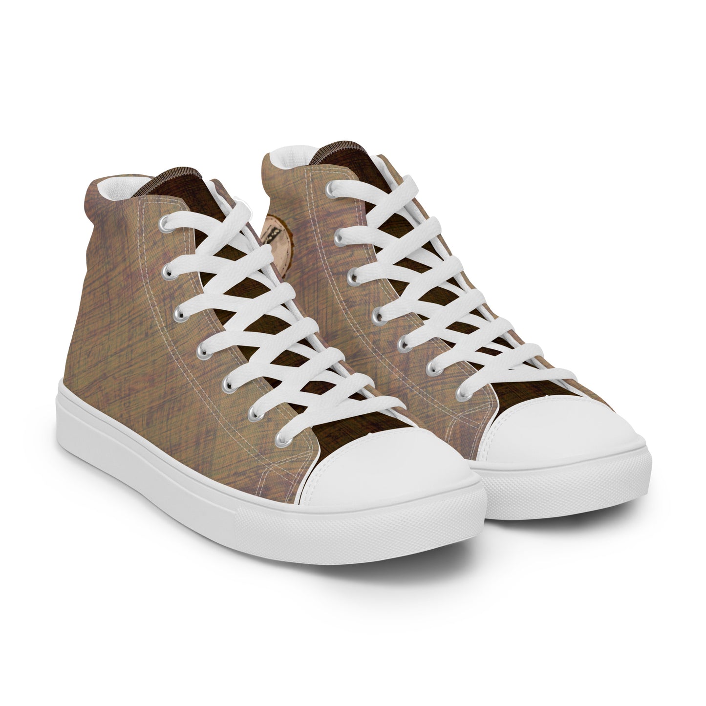 Baskets hautes en toile femme "Ombrelle Brun"