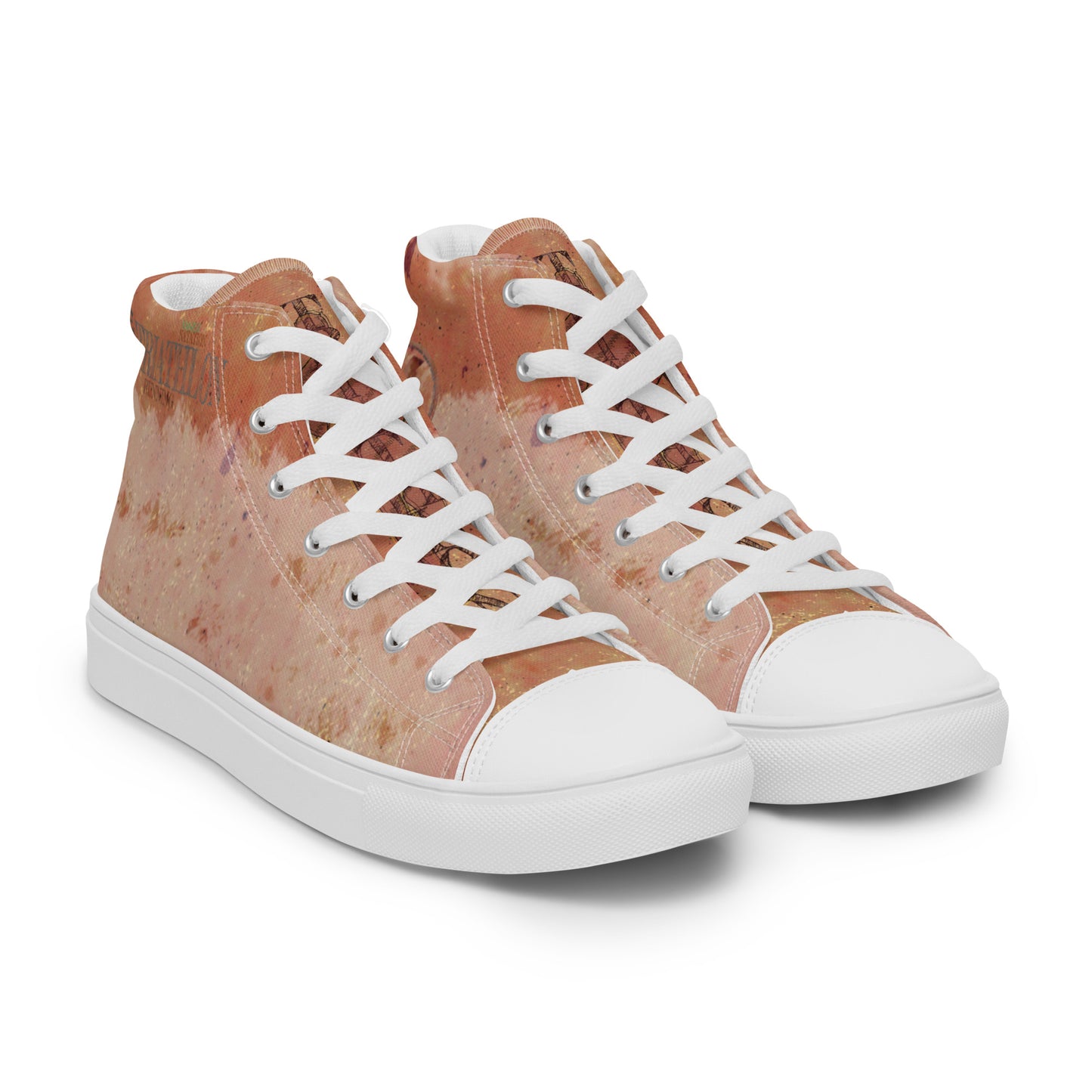 Baskets hautes en toile femme "Tri Brun"
