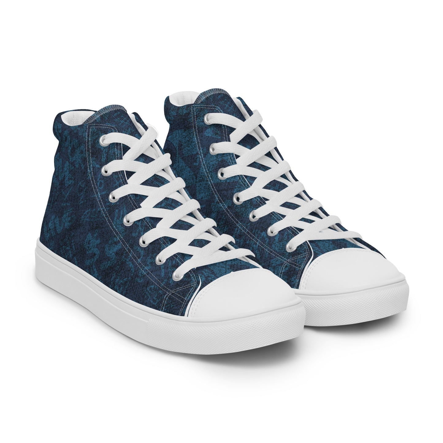 Baskets hautes en toile femme "Spring Blue Night"
