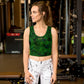 Crop-top Fougère "Vert Eagle " jomélo