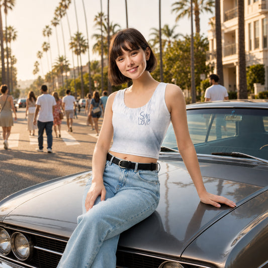 Crop top Sun Love Blue jomélo