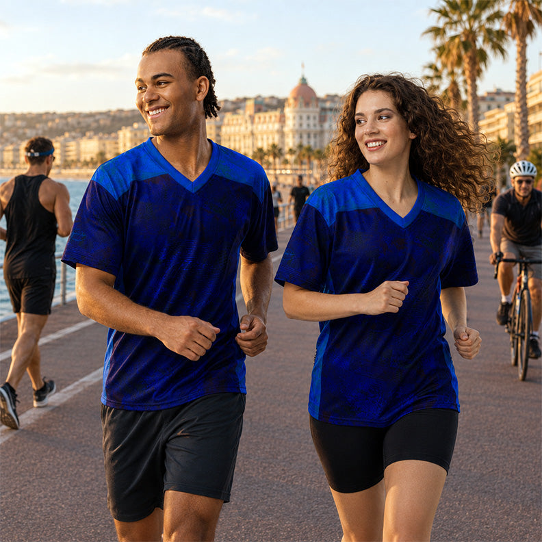 Maillot de Sport Fougere Cocktail Blue