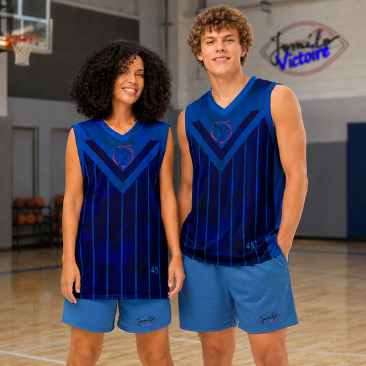 Maillot de basket  premium Fougère "Blue Horizon" Jomélo