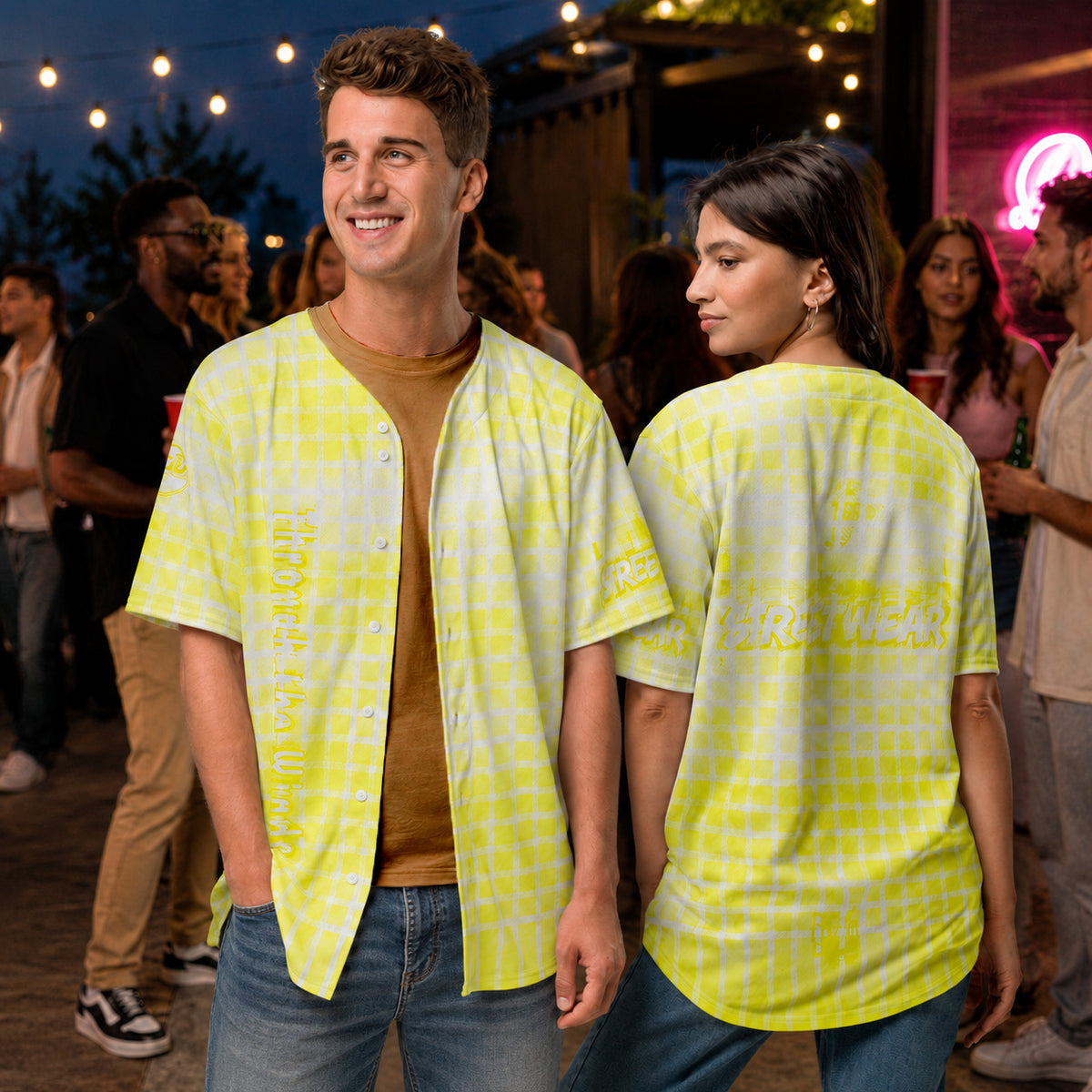 Maillot style baseball "Streetwear Yellow Flash" jomélo