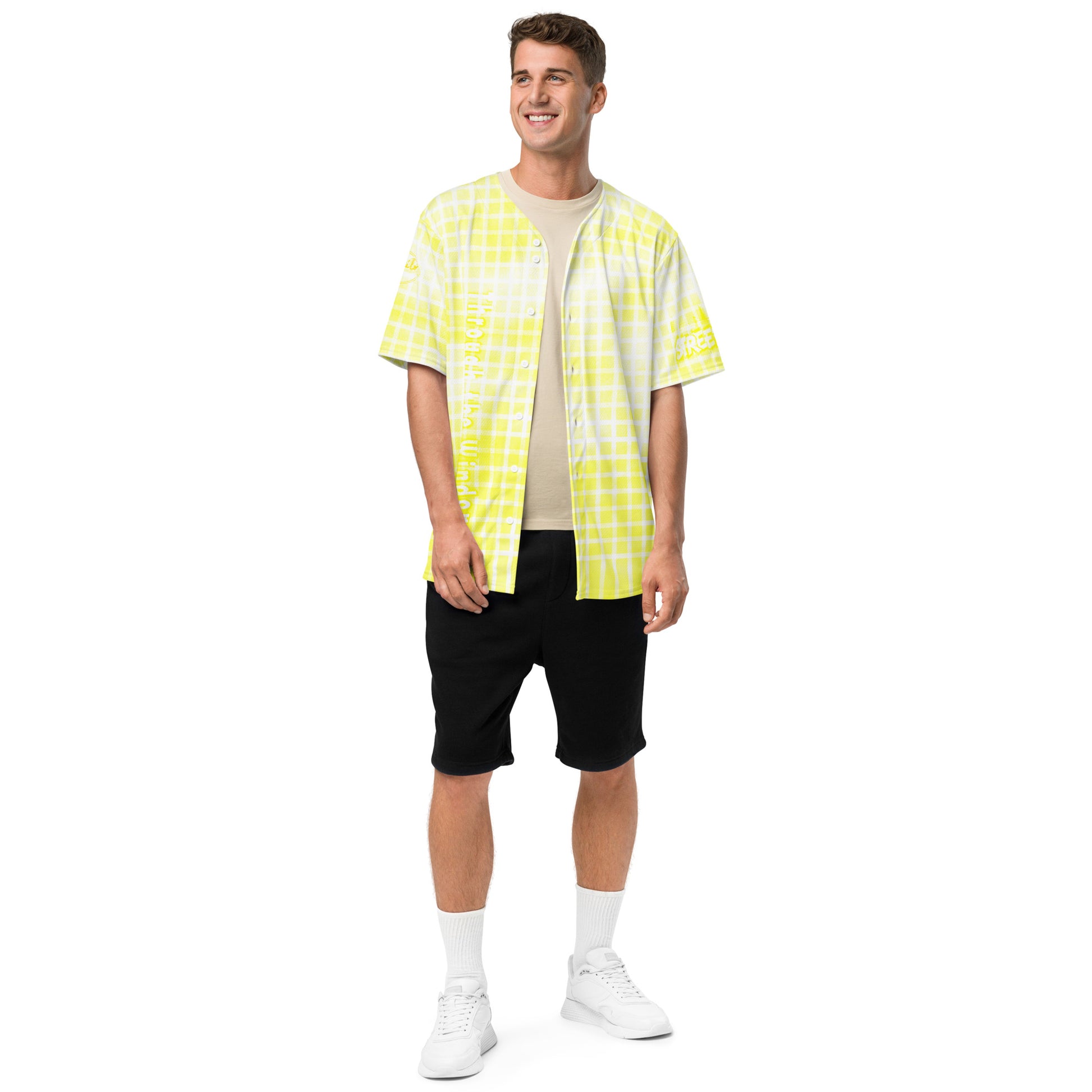 Maillot style baseball "Streetwear Yellow Flash" jomélo