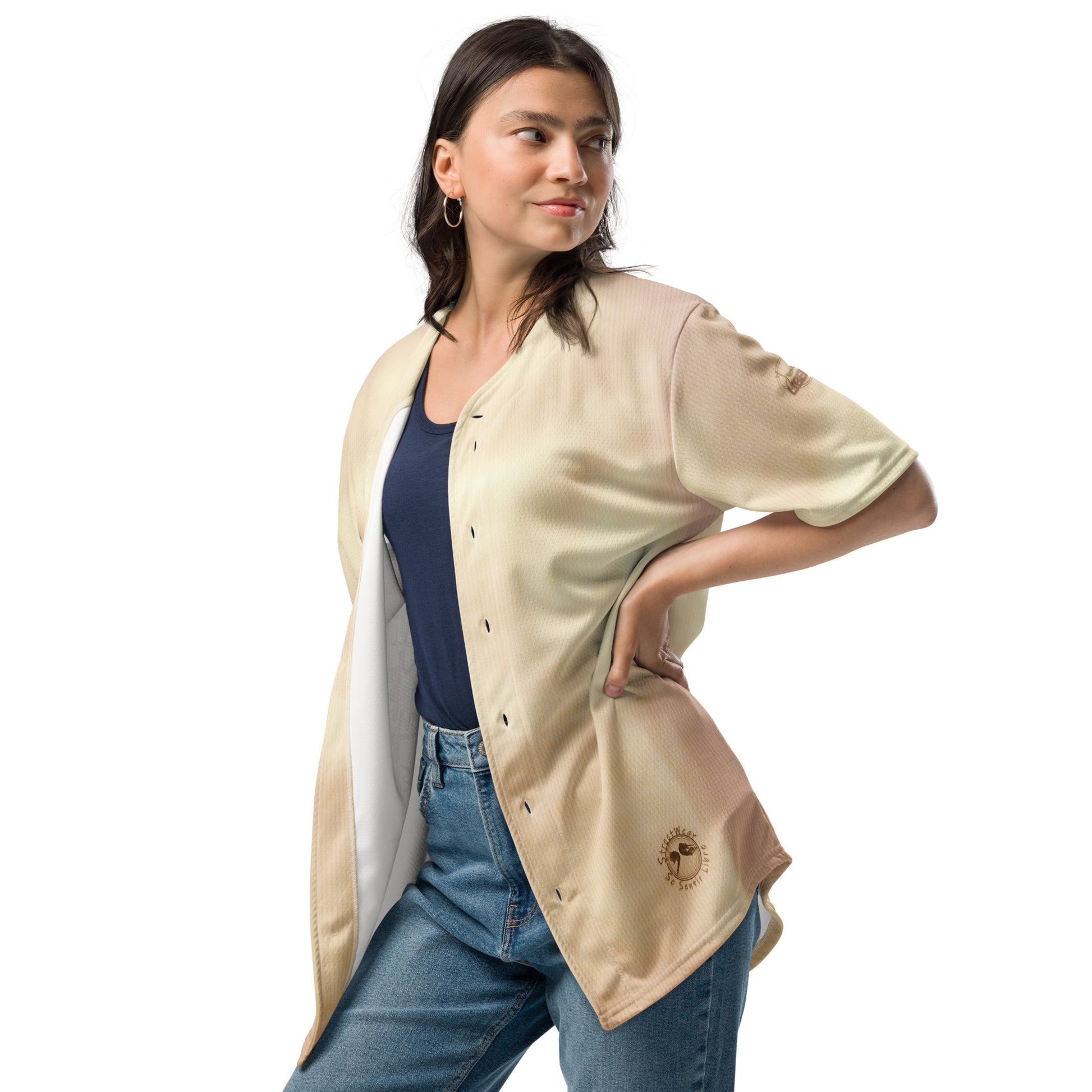 Maillot style baseball « Streetwear orange »