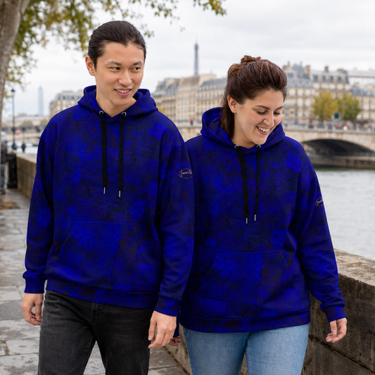 Sweat à capuche Fougère "Bleu Marine" jomélo