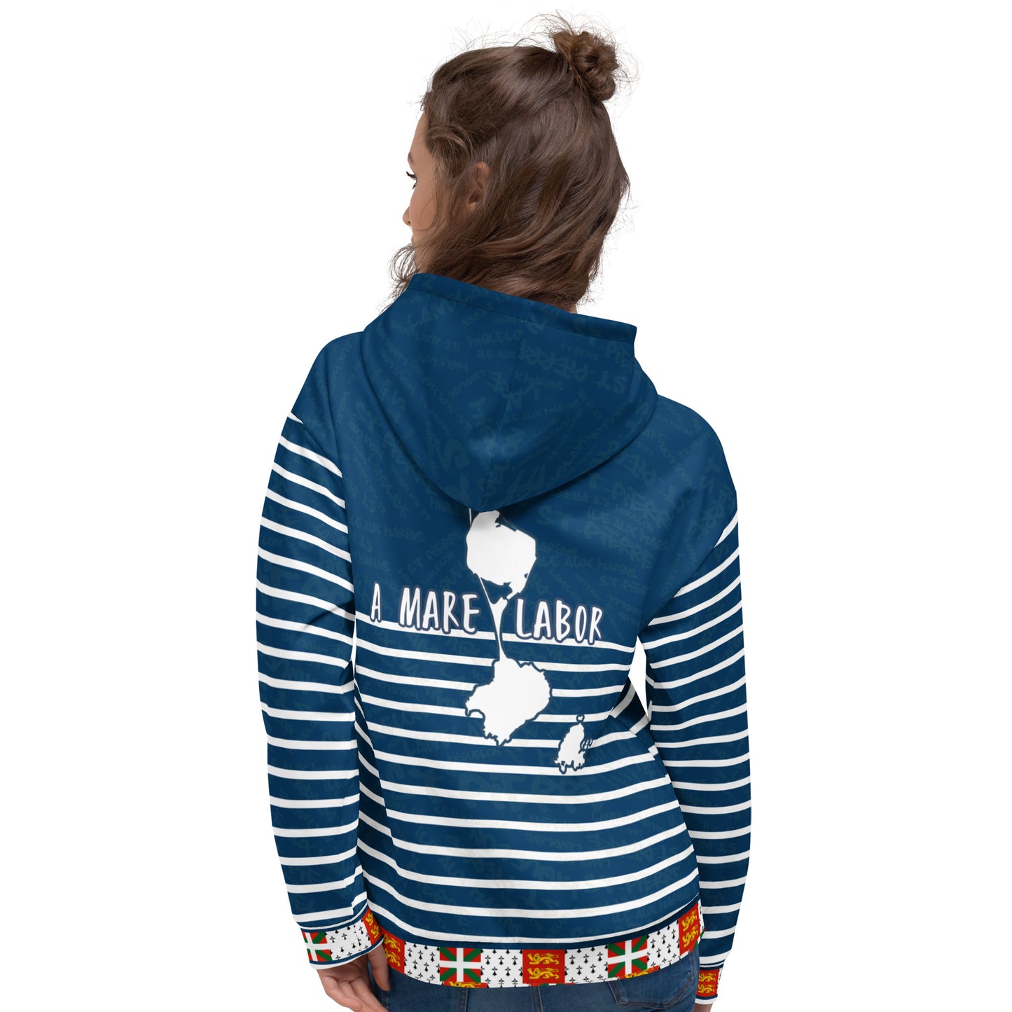 Sweat à capuche "St Pierre et Miquelon Blue" jomélo