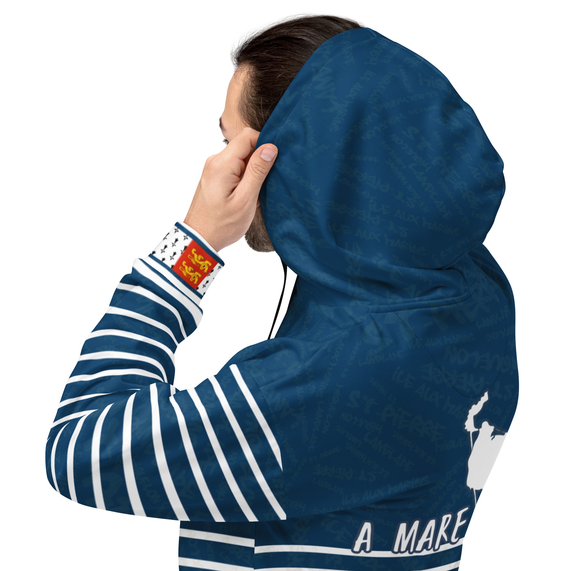 Sweat à capuche "St Pierre et Miquelon Blue"