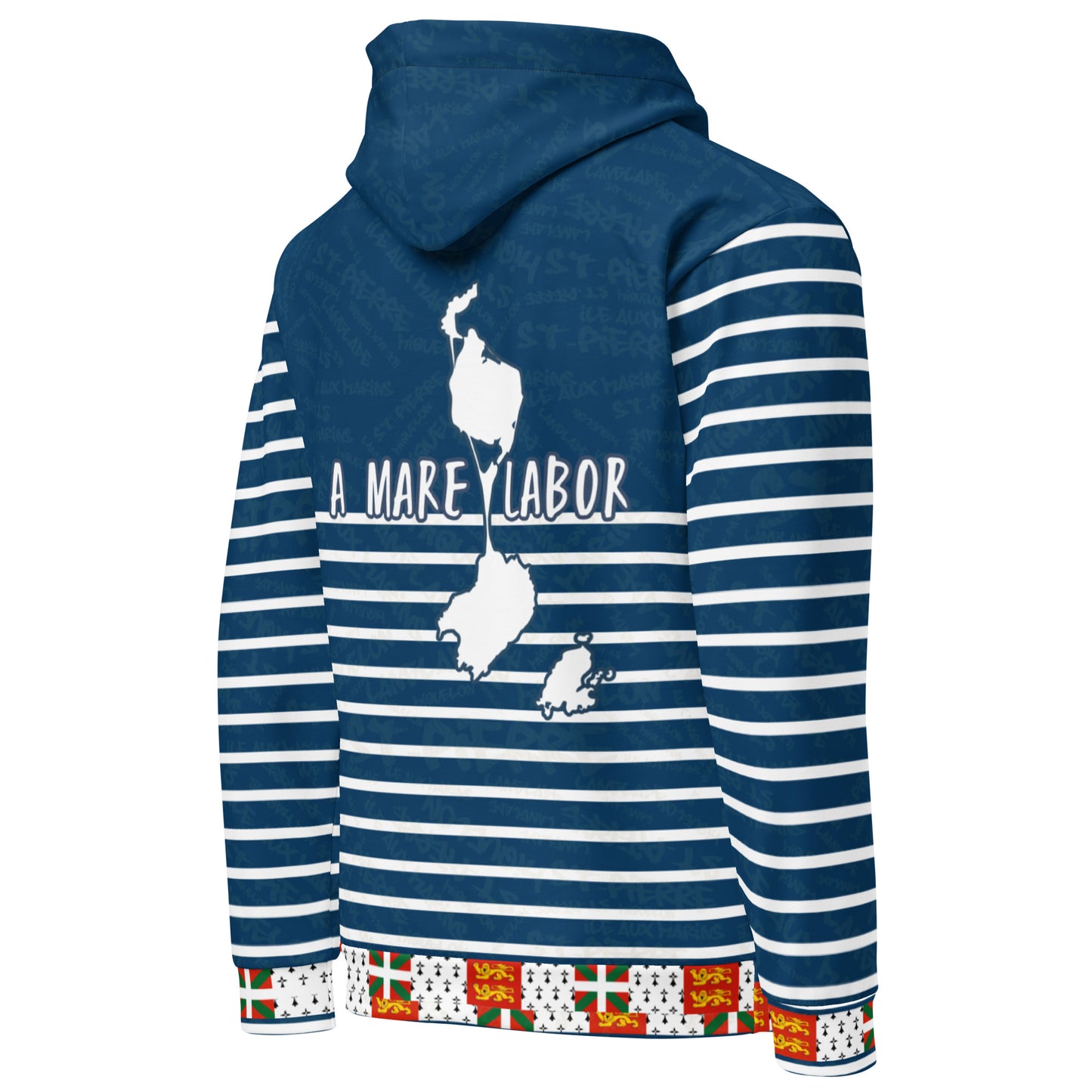 Sweat à capuche "St Pierre et Miquelon Blue"