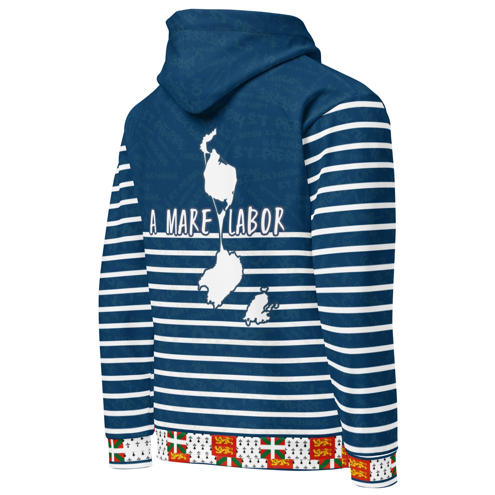 Sweat à capuche "St Pierre et Miquelon Blue"