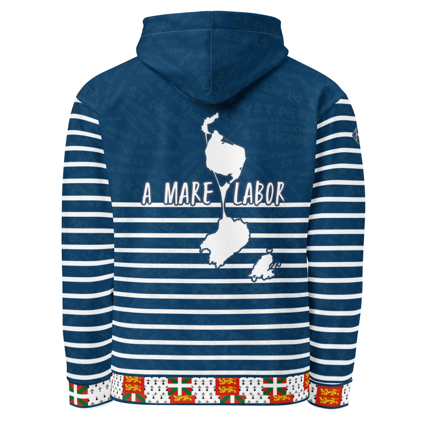 Sweat à capuche "St Pierre et Miquelon Blue" jomélo