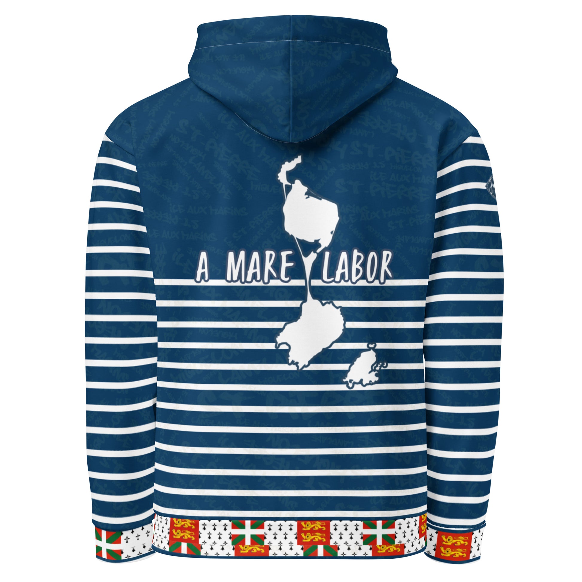Sweat à capuche "St Pierre et Miquelon Blue" jomélo