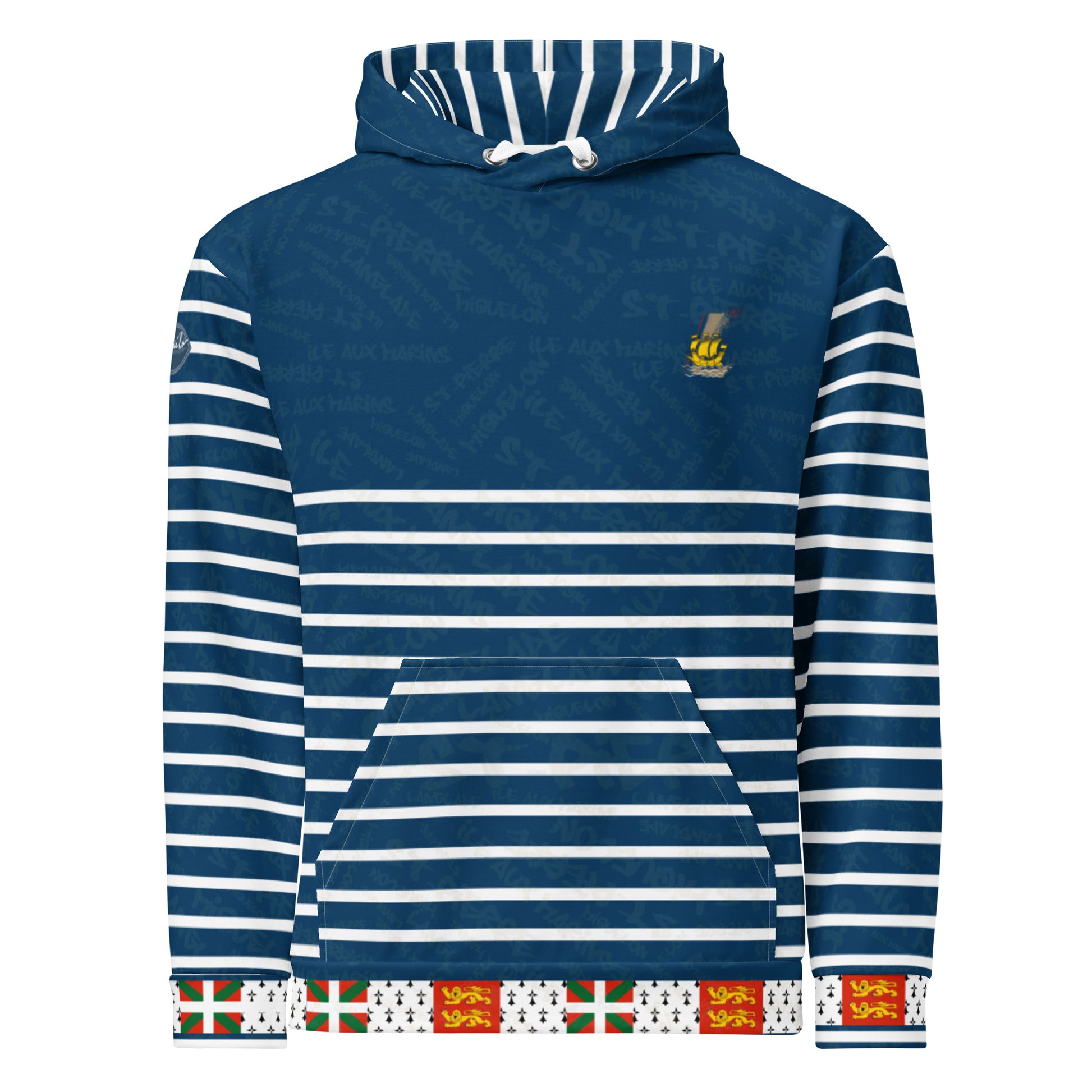 Sweat à capuche "St Pierre et Miquelon Blue" jomélo
