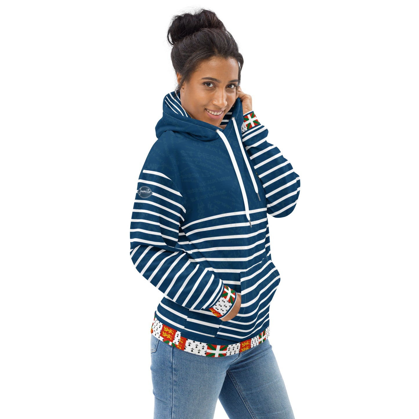 Sweat à capuche "St Pierre et Miquelon Blue" jomélo