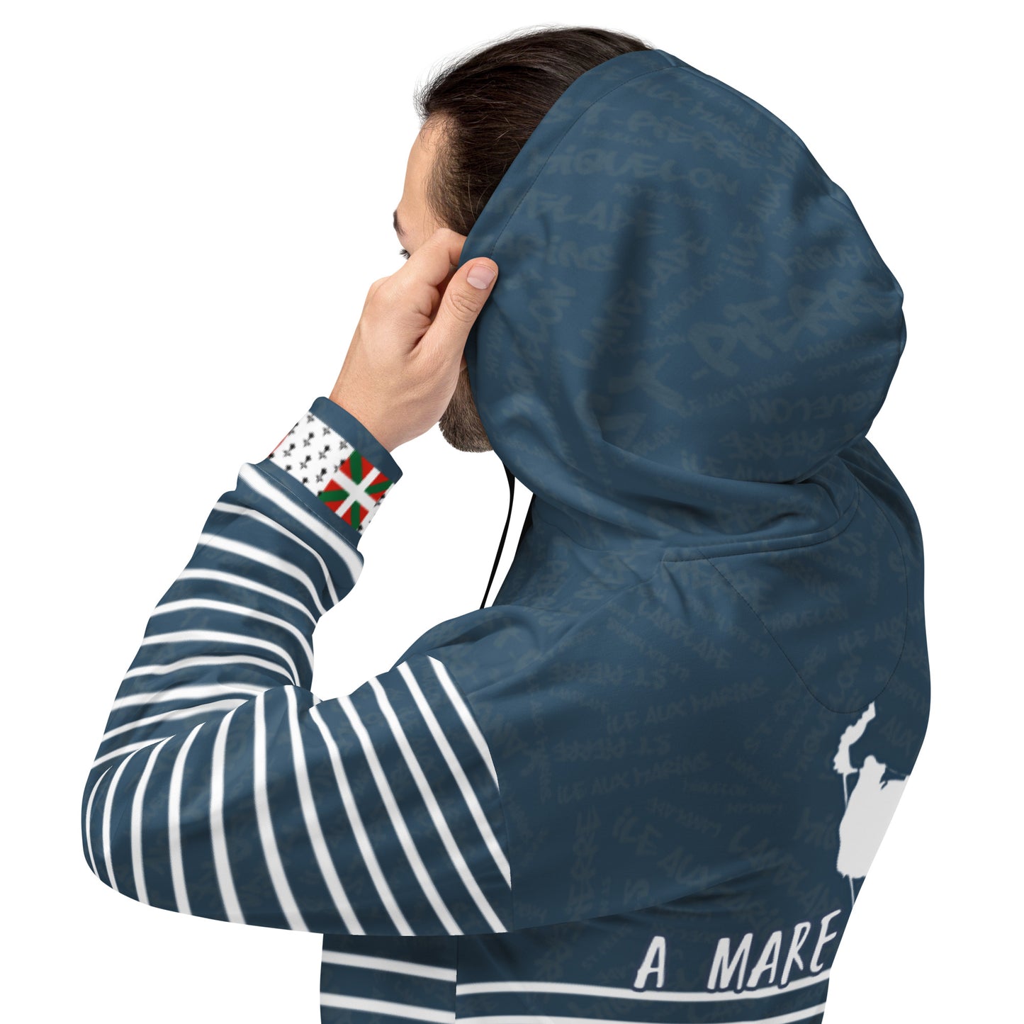 Sweat à capuche unisexe "St Pierre et Miquelon Blue"