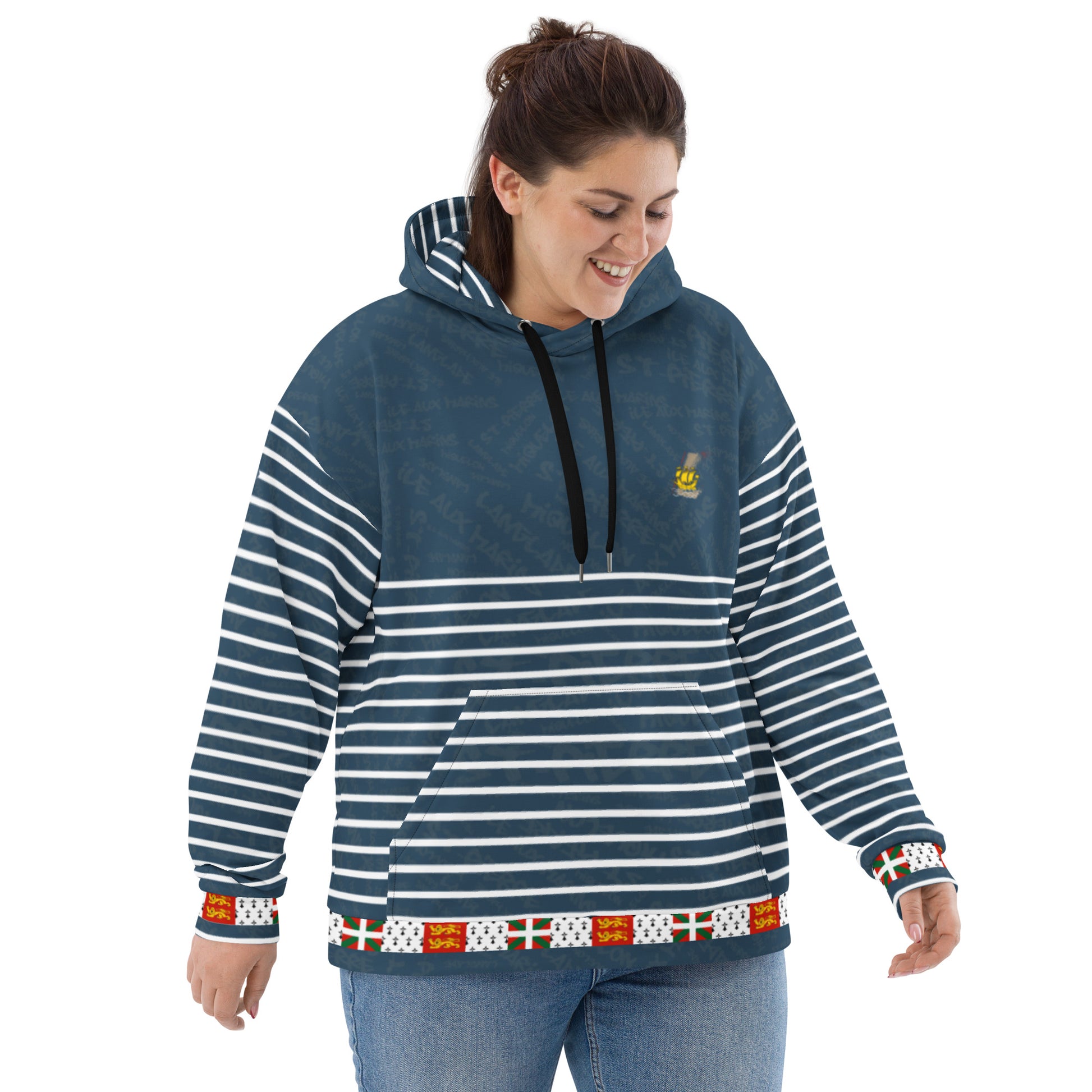 Sweat à capuche unisexe "St Pierre et Miquelon Blue"