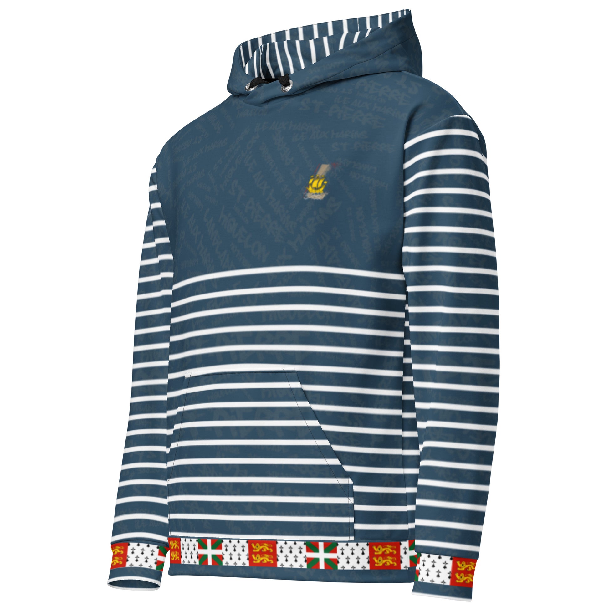 Sweat à capuche unisexe "St Pierre et Miquelon Blue"
