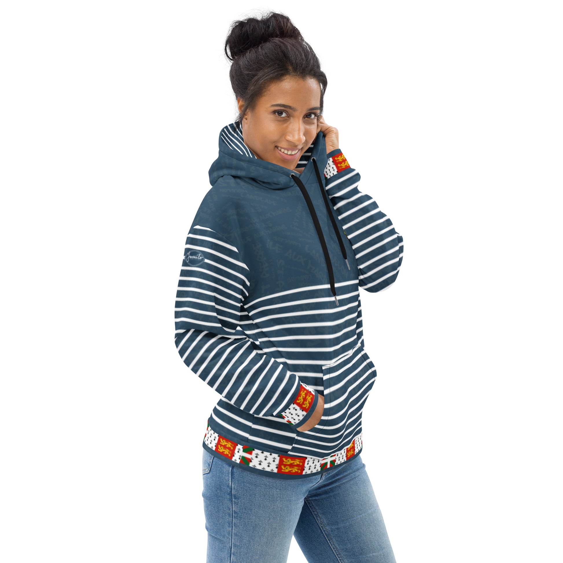 Sweat à capuche unisexe "St Pierre et Miquelon Blue"