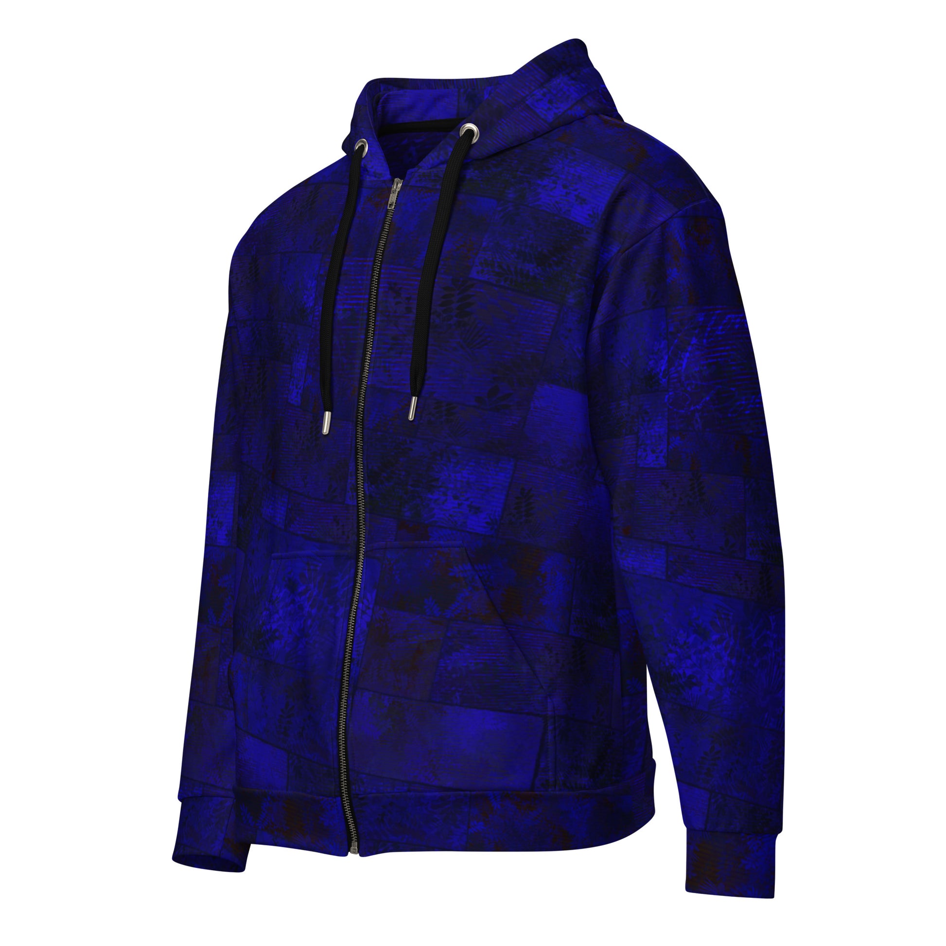 Sweat à capuche zippé Fougère " Bleu Marine " jomélo